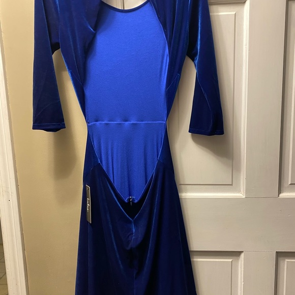 Lulu’s Open Back Velour Skater Dress - Picture 2 of 4